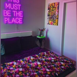 Amazonian faux fur throw blanket colorful